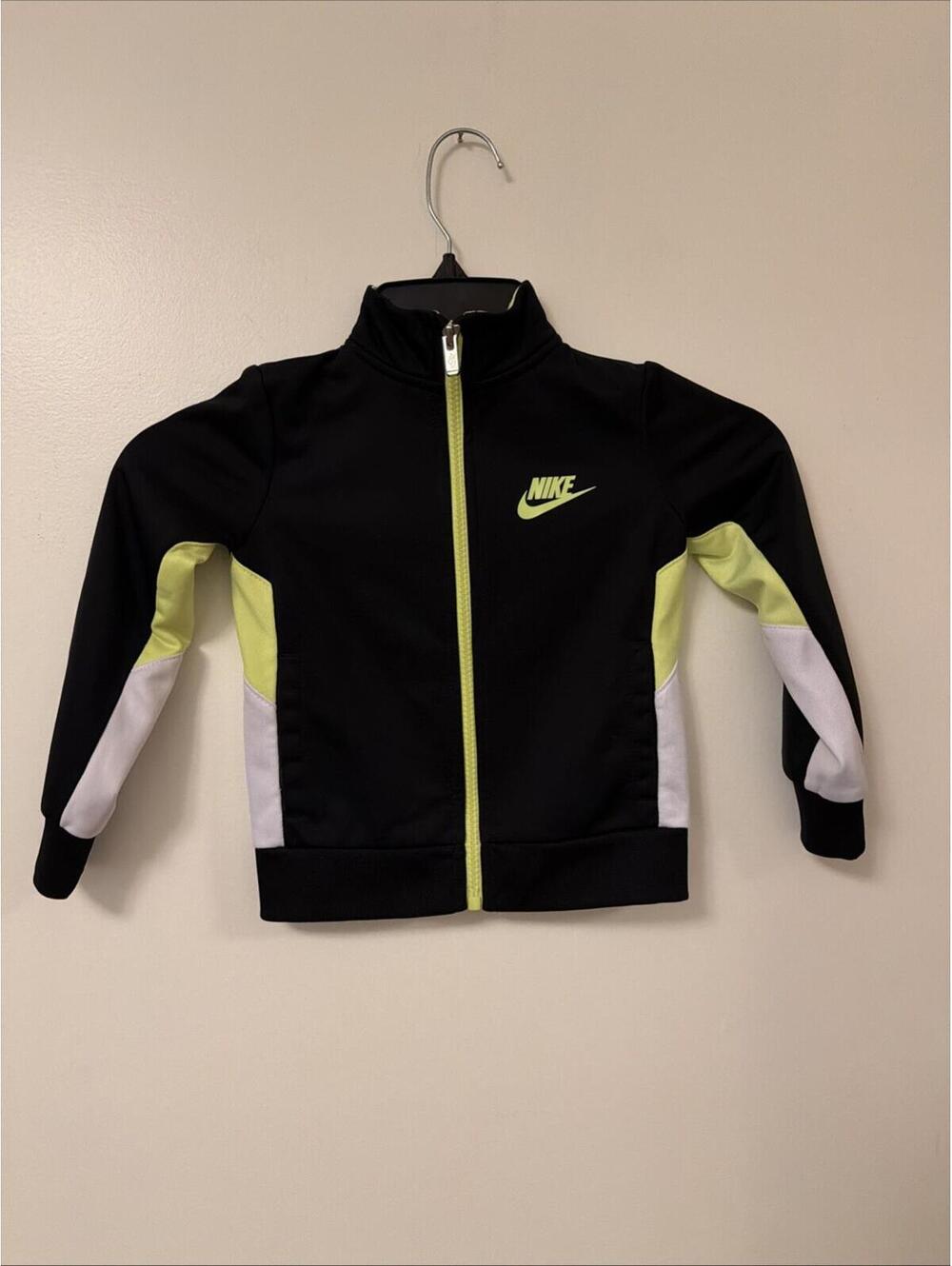 Nike Baby Toddler 18 Month Black Neon Yellow Track Suit Zip Front Jacket
